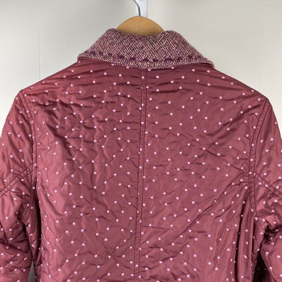 Pietro Grande Artsy Jacket Burgundy Red Patchwork Polka Dot Womens EU 44 - Picture 6 of 8